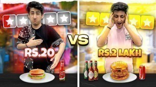 'Cheap Vs Expensive Food Challenge | ₹10 Burger Vs ₹1000 Burger 