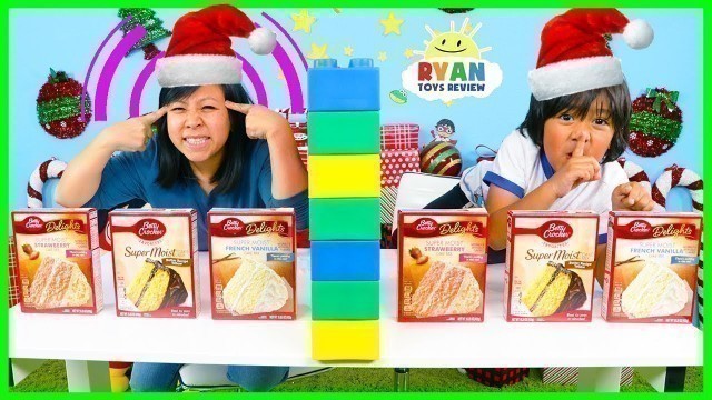 'Twin Telepathy Cake Challenge Christmas Edition with Ryan vs Mommy!'