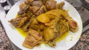 'Chicken with strong spices.. The easiest recipe for the famous Moroccan dish Tangia'