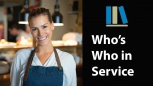 'WHO\'S WHO IN SERVICE - Food and Beverage Service Training #5'