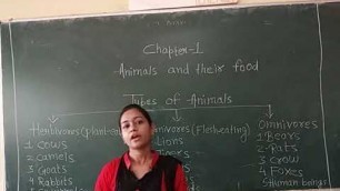 'Class - 3, G science  Topic - Animals and their food'