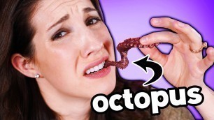 'Trying CANNED OCTOPUS?! (And Other Weird Foods We Would Never Buy)'