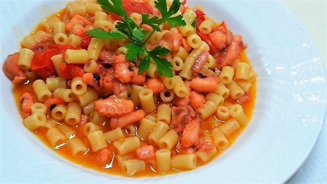 'How to cook Octopus. Pasta with Octopus Italian Food'
