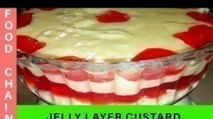 'Jelly Layered Custard Recipe | Custard Recipe | Custard with Jelly Recipe | Food Chain'