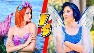 'Makeup Challenge! 10 DIY Mermaid Makeup vs Fairy Makeup'