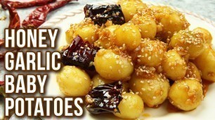 'Honey Garlic Baby Potatoes - Quick & Easy Veg Starter Recipe - Stop Motion Cooking - Sonali'
