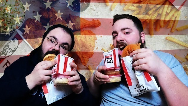 'KFC CHICKEN SANDWICH BOX SPEED CHALLENGE | MAN VS. FOOD | FLUFFY EDITION'