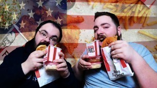 'KFC CHICKEN SANDWICH BOX SPEED CHALLENGE | MAN VS. FOOD | FLUFFY EDITION'