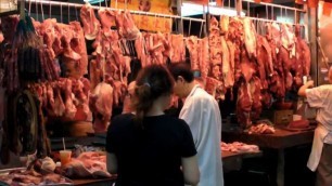 'Hong Kong. Causeway Bay. The Meat Market. Street Food. Chinese Food'
