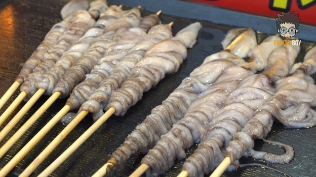 'Korean Street Food | Nakji Horong (Octopus Stick) in China Town, Incheon Korea'