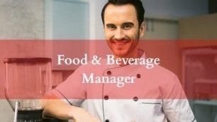 'Presentazione del corso e-learning di Food and Beverage Manager con attestato'