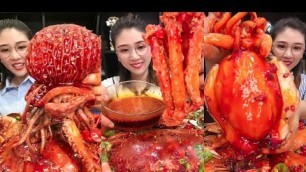 'Spicy and Live Mukbang Eating Seafood ASMR  Delicious Octopus, Lobster | Chinese food #2 