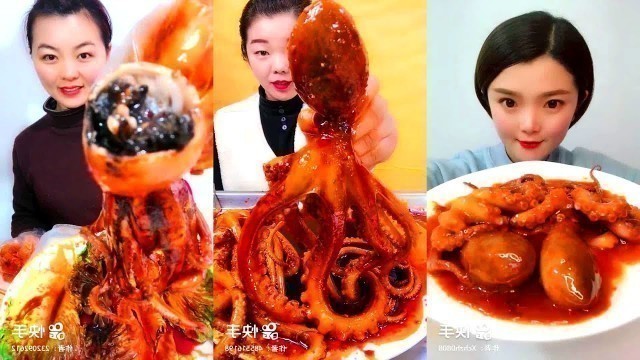 'MUKBANG EATING SEAFOOD Delicious Tentacles, Octopus, Lobster SPICY FOOD'