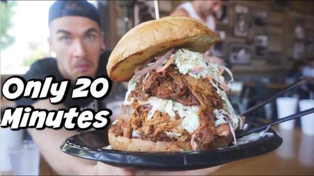 'BEAST BBQ Sandwich Challenge W/ Raina Huang! California BBQ | Los Angeles | Man Vs Food'