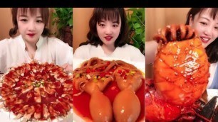 'Spicy and Live Mukbang Eating Seafood ASMR  Delicious Octopus, Lobster | Chinese food #132'