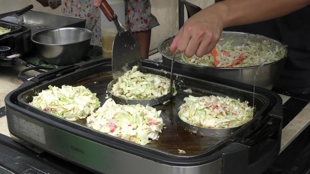 'Hong Kong Street Food. Okonomiyaki Japanese Snack Seen in Cheung Chau Island'