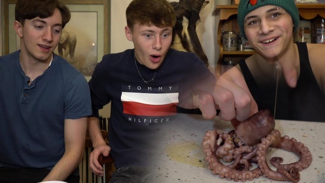 'We ATE a RAW OCTOPUS!!? (Food Challenge)'