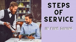 'Steps of Service: Fine Dining F&B Waiter training. Food and Beverage Service How to be a good waiter'