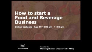 'How to Start a Food and Beverage Business – Webinar'