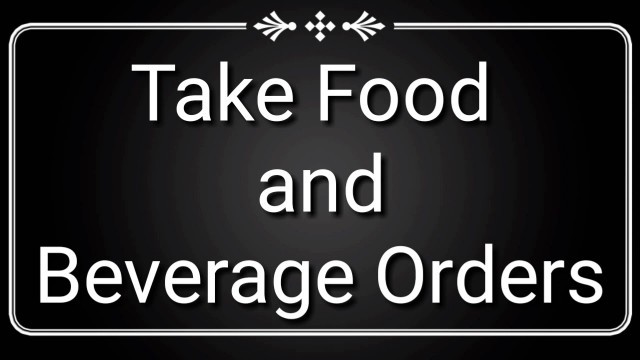 'Take Food and Beverage Orders by Ohana #F&B#Ohana#FandB'