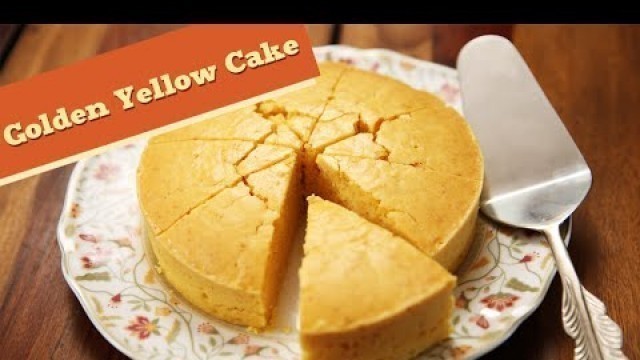 'Eggless Golden Yellow Cake | Quick Cake and Dessert Recipe | Divine Taste With Anushruti'