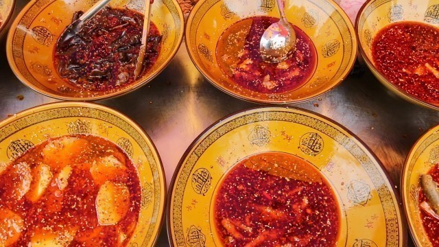 'SPICY Chinese Street Food Tour in Chengdu, China |  BEST Street Food in Szechuan,  China'