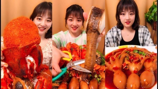 'SPICY FOOD COMPILATION - ASMR eat octopus, giant shrimp [07]'