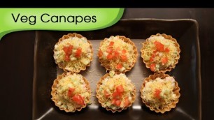 'Veg Canapes | Vegetarian Quick Bite Snack Recipe | Ruchi\'s Kitchen'