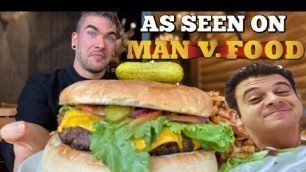 'LEGENDARY Sasquatch Burger Challenge From Man Vs Food! With Adam Richmond | Kooky Canuck | Memphis'