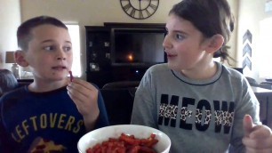 'Eating hot food with my sis What happens will shock you'