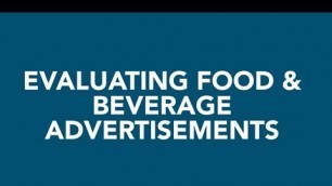 'Evaluating Food and Beverage Advertisements'