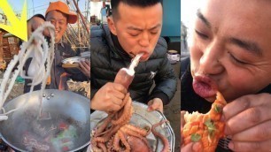 'asmr 咀嚼音 Mukbang fishermen cook seafood, spicy octopus! Food show! 咀嚼音 韓国 海鮮 P92'