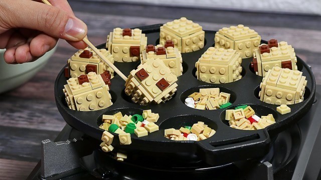 'Lego Takoyaki Octopus (Street Food in Japan) - Stop Motion Cooking ASMR'