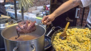 'Octopus and Couscous with Seafood, Sicily Style. Italy Street Food, London'