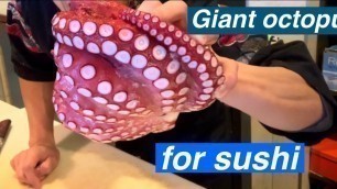 'Giant octopus for sushi|japanese food'