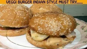 'Veggi Burger Indian Style | cooking Tips | Travel food junction'