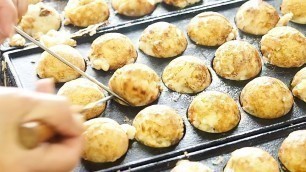 'Japanese Street Food - Takoyaki Octopus Balls Fukuoka Japan'