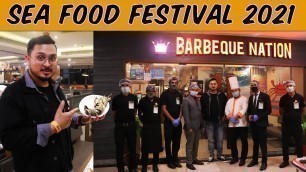 'BARBEQUE NATION SEA FOOD FESTIVAL GORAKHPUR 2021 || CRAB OCTOPUS FIRST TIME IN GORAKHPUR CITY'
