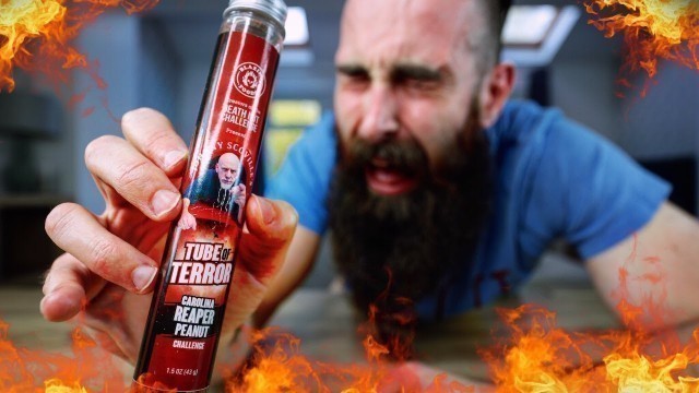 'THE TUBE OF TERROR CHALLENGE | 13 MILLION SCOVILLES | WORLD\'S HOTTEST PEANUTS | BeardMeatsFood'