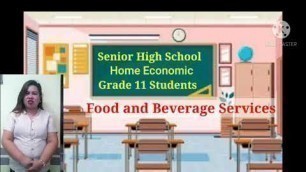 'Classroom Observation in Food and Beverage Services'