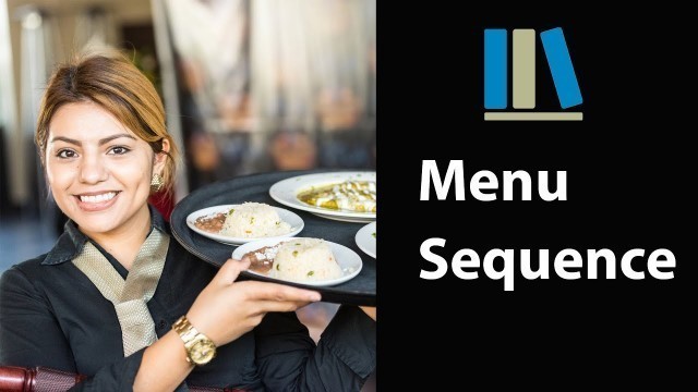 'MENU SEQUENCE - Food and Beverage Service Training #2'