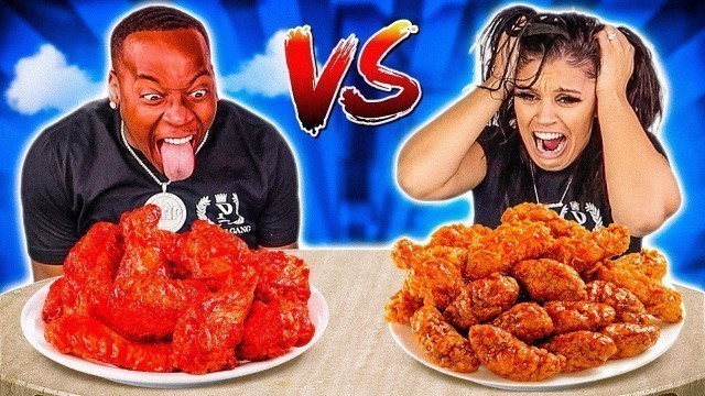 'SPICY WINGS VS EXTRA SPICY WINGS FOOD CHALLENGE 