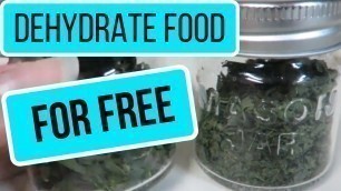 'How To Dehydrate Food Without A Dehydrator! FOR FREE!'