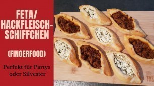 'Feta-/Hackfleischschiffchen (Fingerfood)/ Food and Beverage'