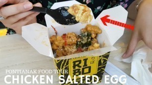 'Chicken Salted Egg / Ayam Saos Telur Asin  at RIBO UP2YOU Food Junction | Pontianak Food Tour'