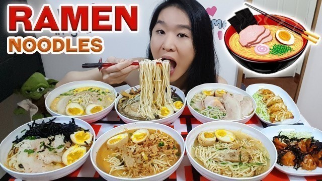 'RAMEN NOODLES! Tonkotsu Ramen Noodles, Gyoza & Takoyaki Octopus | Japanese Food Eating Show Mukbang'