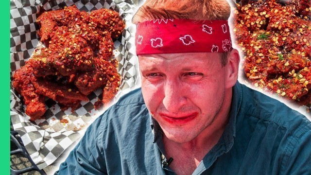 '10 wings | 5 minutes!!! IMPOSSIBLE Food Challenges in the USA! (worst day of my life)'
