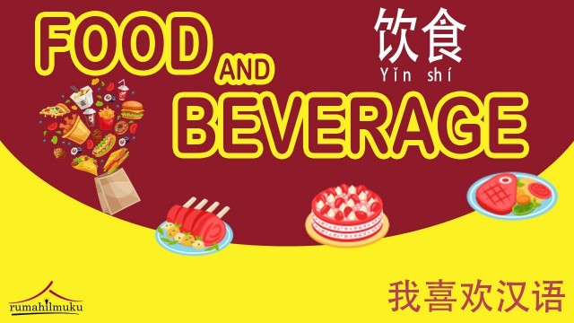 'Flashcard Food and Beverage in Mandarin | Belajar Nama Makanan Dalam Bahasa Mandarin'