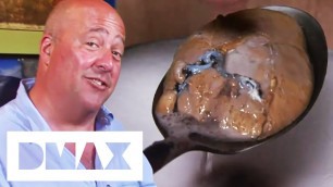 'Poached Octopus Ink Sacs Are A Delicious Greek Delicacy! | Bizarre Foods'