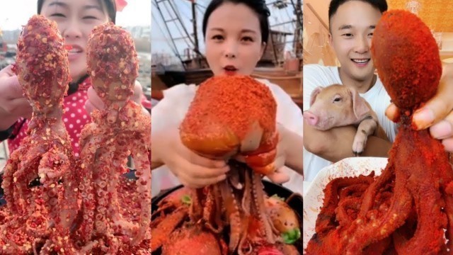 '[ Chinese Mukbang ] ASMR Spicy Octopus | ASMR Gurita Pedas | Eating show | Random Video_id | V1'